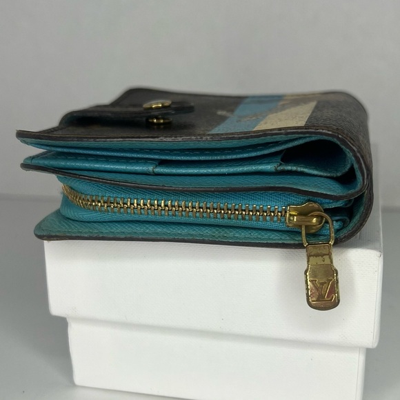 🩵Louis Vuitton Monogram Groom Compact Wallet w/Blue Interior LIMITED EDITION!🩵 - Picture 6 of 11